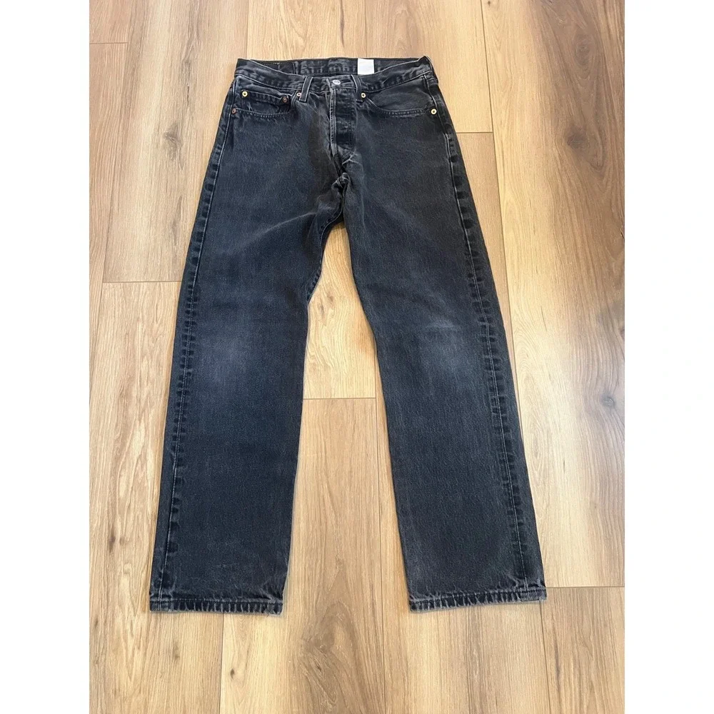 Levi's 501 XX Black Jeans Men's W32 L32 Button Fly Straight Leg Made in DR